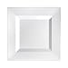 Party Essentials Party Supplies Disposable Classic Square Plastic Plates for Wedding/All Occasions, 6.5