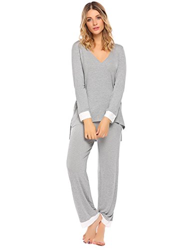 Ekouaer womens cotton comfy modal sleepwear pajama loun…