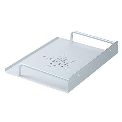Yunzee Alumimum Alloy Wall Mount Shelf Bracket Cantilever Server Shelf Vented Shelves Rack for TV Accessories WiFi Router TV Box Set Top Box