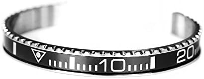 Fashion Stainless Steel Cuff RLX Bracelet For : Seiko SKX, Tag Heuer, Rolex, Omega, Tudor - Size Adjustable