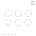 Bormioli Rocco Glass Co 6 Piece Fido Jar Replacement Gaskets, 3.25