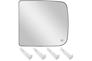 MDEOOSKY 68286843AA Towing Mirror Glass Driver Left Side Replacement for Ram 1500 Truck with Tow Mirrors Only 2011 2012 2013 