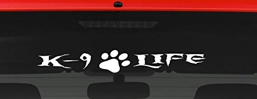 CustomDecal US K-9 Life (L15) Vinyl Decal Sticker Car/Truck Laptop/Netbook Window