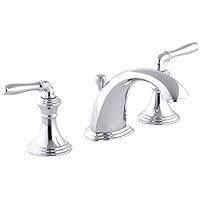 KOHLER Devonshire 2-Handle Widespread Bathroom Sink Faucet with Metal Drain Assembly in Polished Chrome, K-394-4-CP