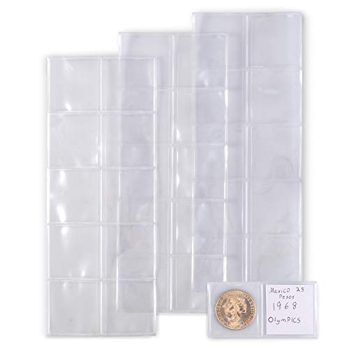 Vinyl Coin Flips 100 Pack | Coin Holders for Collections | 1.75 x 1.75 Collecting Sleeves | Protection Supplies for Vintage Currency, Money | Covers Prevent Stains, Weathering, Rust, and More - Thumbnail 7
