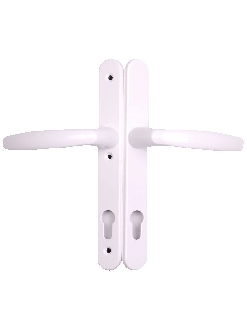 Upvc Door Handle 200mm Screw Fixings 3 Hole Fix - White