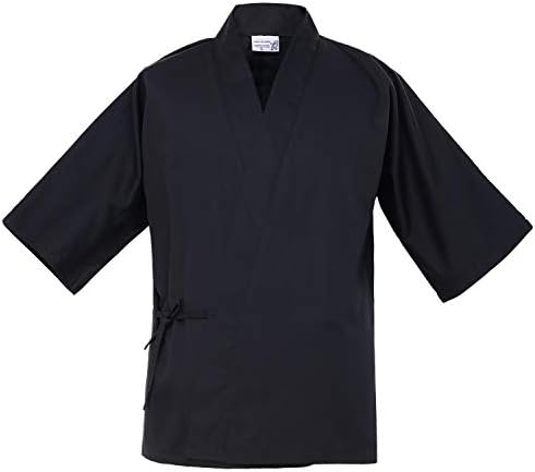 Japanese 3/4 Sleeve Chef Coat Men and Women Summer Sushi Restaurant Kimono Chef Waiter Work Uniform