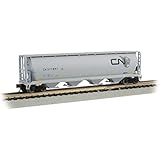 Canadia 4-Bay Cylindrical Grain Hopper Car Canadian National - North American Logo - N Scale