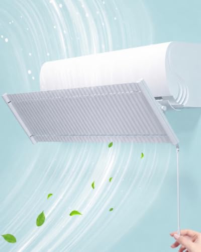 chochoyah Air Conditioner Deflector, Adjustable Air Conditioner Blades Aluminium Alloy 90 cm Anti Blow Direct for Air Conditioner Home Office Room