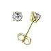 Amazon Essentials 10k Gold Round Cut Diamond Studs (1/10 cttw, J-K Color, I3 Clarity), (previously Amazon Collection)