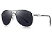 MERRY'S Mens Driving Polarized Sunglasses Coating Lens Driving Shades Classic Brand Sun glasses S8712 (Silver&Gray, 62)