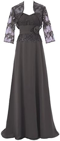 Lisa Half Sleeve Lace mother Of The Bride Dresses Two Piece Long Prom LS360