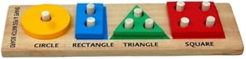 Little Genius Shape and Peg Match Board, Multi Color