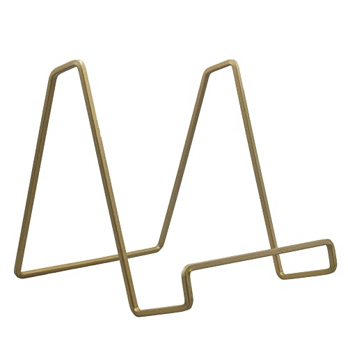 TRIPAR 6" Gold Painted Square Wire Easel Display Stand for Plates