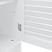 Giantex Over-The-Toilet Storage Cabinet, 3-Tier Freestanding Bathroom Rack w/Slat-Door Cabinet & 3-Position Adjustable Shelf, Space-Saving Storage Organizer for Bathroom, Washroom, Laundry Room