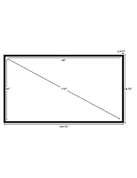 Silver Ticket. Pantalla de proyector 4K Ultra, listo para HD, formato de cine (marco fijo de 6 piezas), Material de alto contraste