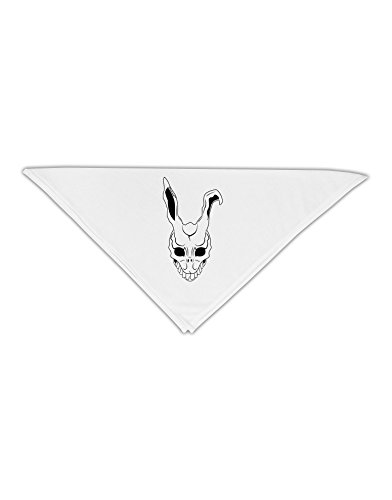 TooLoud Scary Face Bunny White Adult 19" Square Bandana