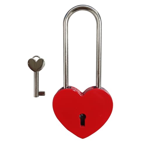 Love Lock Heart Padlock with Key