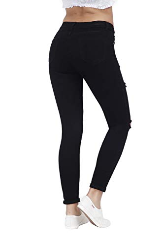 Women's Hight Waisted Butt Lift Stretch Ripped Skinny Jeans Distressed Denim Pants - Thumbnail 3