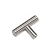 homdiy Brushed Nickel Cabinet Knobs 5 Pack - HD201SN T Bar Cabinet Pull Single Hole with 2in Overall Length Brushed Nickel Cabinet Hardware Knobs Kitchen Metal Drawer Knobs for Bathroom, Closet