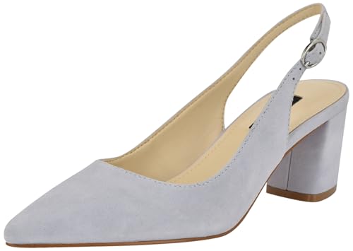 Nine West Women's Kamsee Slingback, Light Blue Suede 450, 8.5