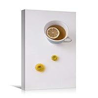 Canvas Wall Art Tea Coffee Drinks Farmhouse/Country Kitchen Multicolor Photography Relax/Calm - 12x18 inches