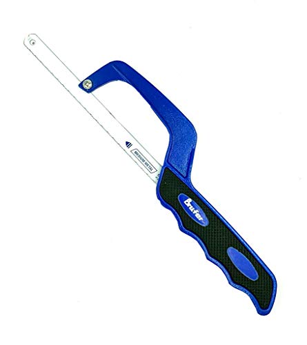 BRUFER 208233 10-inch Metal Mini Hacksaw Frame - Includes Bi-Metal 10" Hacksaw Blade
