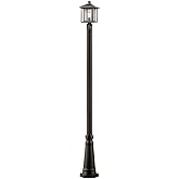 Z-Lite 554PHM-519P-ORB Aspen Outdoor Post, 1-Light 100 Watts, Oil Rubbed Bronze