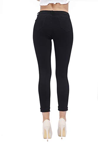 Women's Hight Waisted Butt Lift Stretch Ripped Skinny Jeans Distressed Denim Pants
