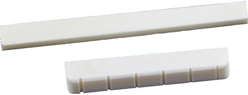 Facthuang 3PCS White Guitar Parts 6 String Classical Guitar Bone Bridge Saddle And Nut Ivory Set