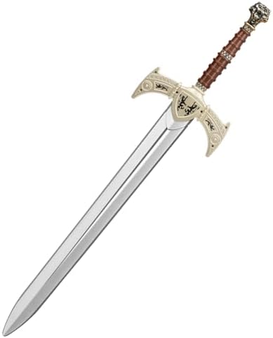 Espada Medieval De Plástico Con Funda – Accesorio De Disfraz Para Adultos, Gris/Plateado De 72 Cm
