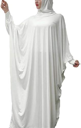 Spirio Womens Abaya Islamic One-Piece Batwing Sleeve Hijab Muslim Hajj Umrah Prayer Dress