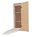 USA Flag Cases Built-in Ironing Board Cabinet Raw Wood, Iron Storage, Hide Away, Stow, Fold Away, with Routed Door