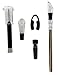 Wine Accessory Gift Set- Air Pump Wine Opener, Foil Cutter, Aerator Pour Spout, Vacuum Stopper and Bonus Chill Stick and Pour Spout to keep cold wines chilled.