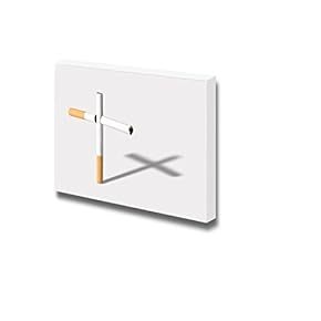 Graveyard Cross Made of Cigarettes for Drug Prevention Class - Canvas Art Wall Art - 12" x 18"