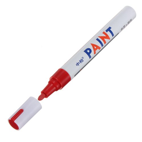Permanent Car Tyre Tire Metal Paint Pen Marker (Red)