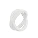 Women's White Crossover Silicone Ring Size 07