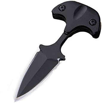 Yayoshow Small Mini Knife Multifunction Necklace Style Straight Pocket Knife for Outdoor Hiking Camping