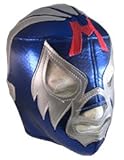MIL MASCARAS Adult Lucha Libre Wrestling Mask (pro-fit) Costume Wear - Blue/Grey
