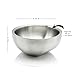 Double Wall Serving Bowl By Bezrat | Stainless Steel Dual Angle Nut and Candy Serving Dish | Solid, Balanced and Dishwasher-Safe | Metal Serving Container For Snacks - 40 Ounces