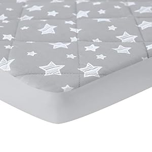 Pack and Play Sheet Quilted, Breathable Thick Playpen Sheets, Lovely Print Mattress Cover 39″×27″×5″ Fits Graco Portable Mini Cribs, Suitable for Play Yards and Foldable Mattress Pack and Play Pad
