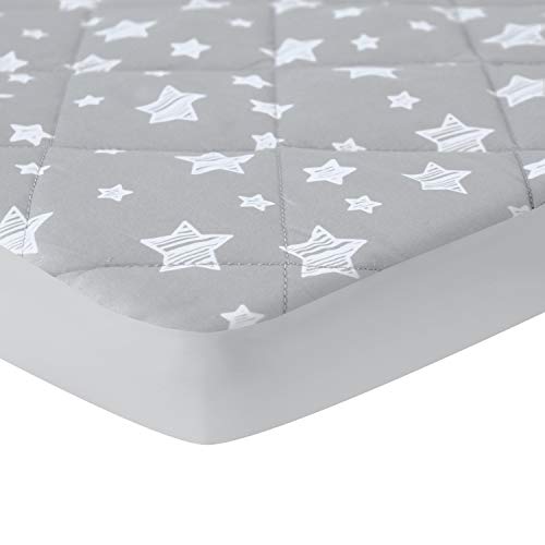Pack and Play Sheet Quilted, Breathable Thick Playpen Sheets, Lovely Print Mattress Cover 39″×27″×5″ Fits Graco Portable Mini Cribs, Suitable for Play Yards and Foldable Mattress Pack and Play Pad