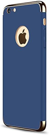 iPhone 7 iPhone 8 4.7 Plastic Case ,JINRUNHU Ultra Thin 3 in 1 Design DIY Matte Plating Shell Slim Hard Shockproof Case Coated Non Slip Anti-Fingerprint Back Cover For Apple 4.7 Inch [Blue]