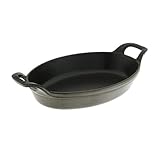 Staub 9.5 Inch Oval Roasting Dish, Graphite Grey