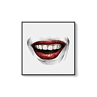 Framed Canvas Wall Art Sexy Lips Canvas Prints Home Artwork Decoration for Living Room,Bedroom - 16x16 inches