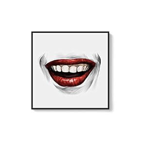 Framed Sexy Lips Home Artwork for Living Room Bedroom