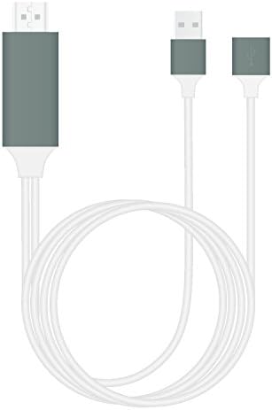 Lightning to HDMI Cable Adapter, 1080P Digital AV iphone to HDMI Cable Adaptor Connector for i7 Series/i6 Series/i5 Series, iPad Air/Mini/Pro, ios 8.0 and above,iPod Touch 5th/6th MHL plug and play