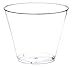 Oojami Plastic Crystal Clear Tumblers, Disposable and Compostable for Cold Drinks, 9 Ounce, 100 Count