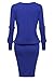 ACEVOG Casual Knit Sweater Dress Women's Crewneck Long Sleeve Bodycon Pencil Midi Dress Winter