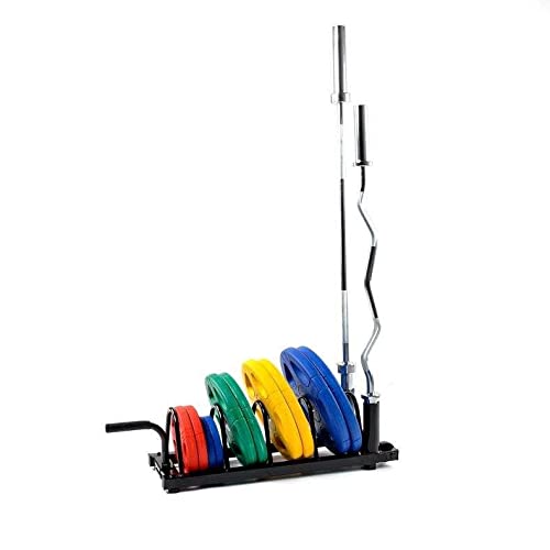 Yaheetech Horizontal Barbell Bumper Plate Rack Holder Olympic Bar